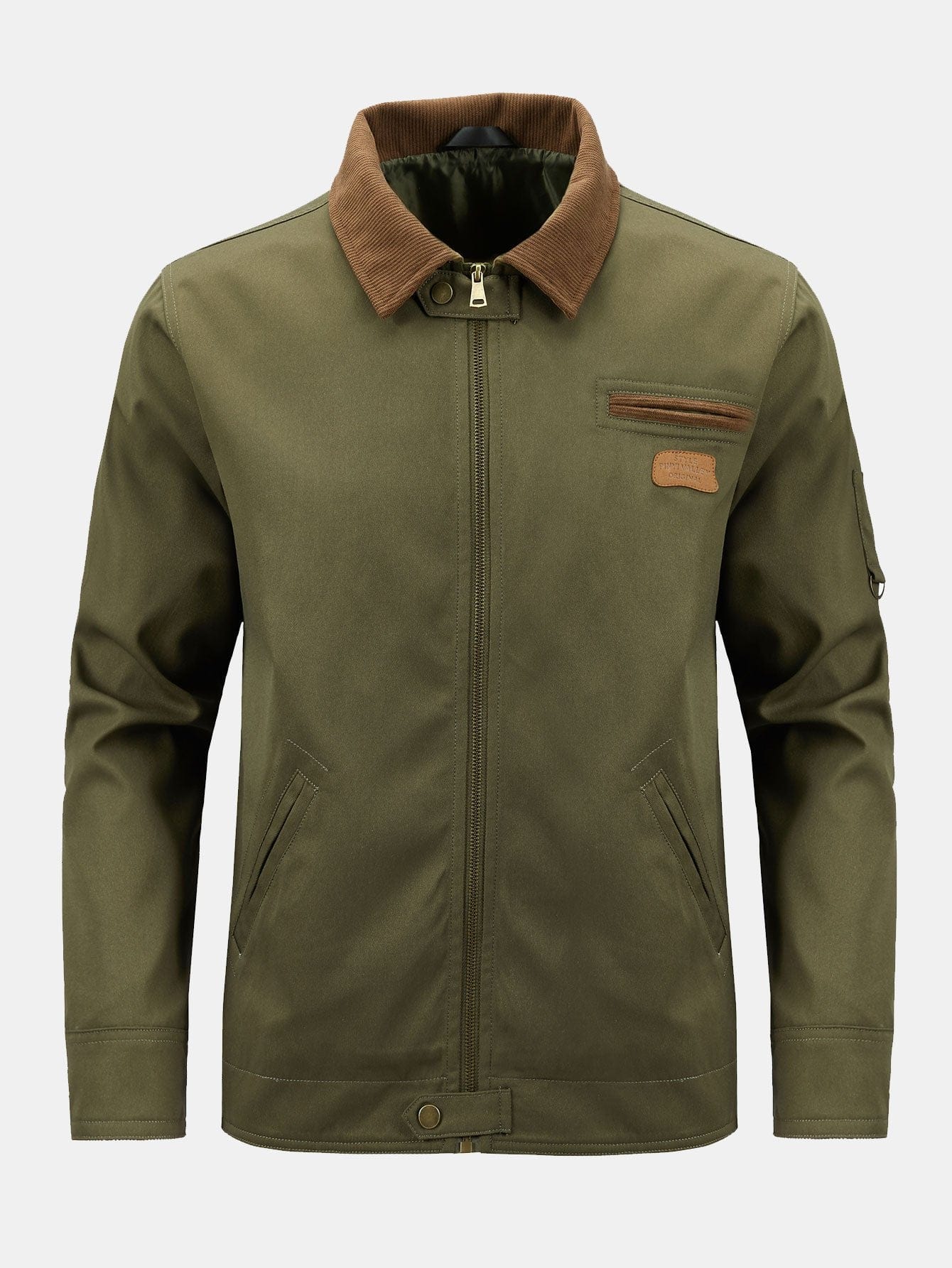 Velira Coats & Jackets tamsiai žalia / S Kordūrinio Apykaklės Su Užtrauktuku Striukė