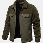 Velira Coats & Jackets tamsiai žalia / S Pamušalu išklota Teddy sujungta striukė