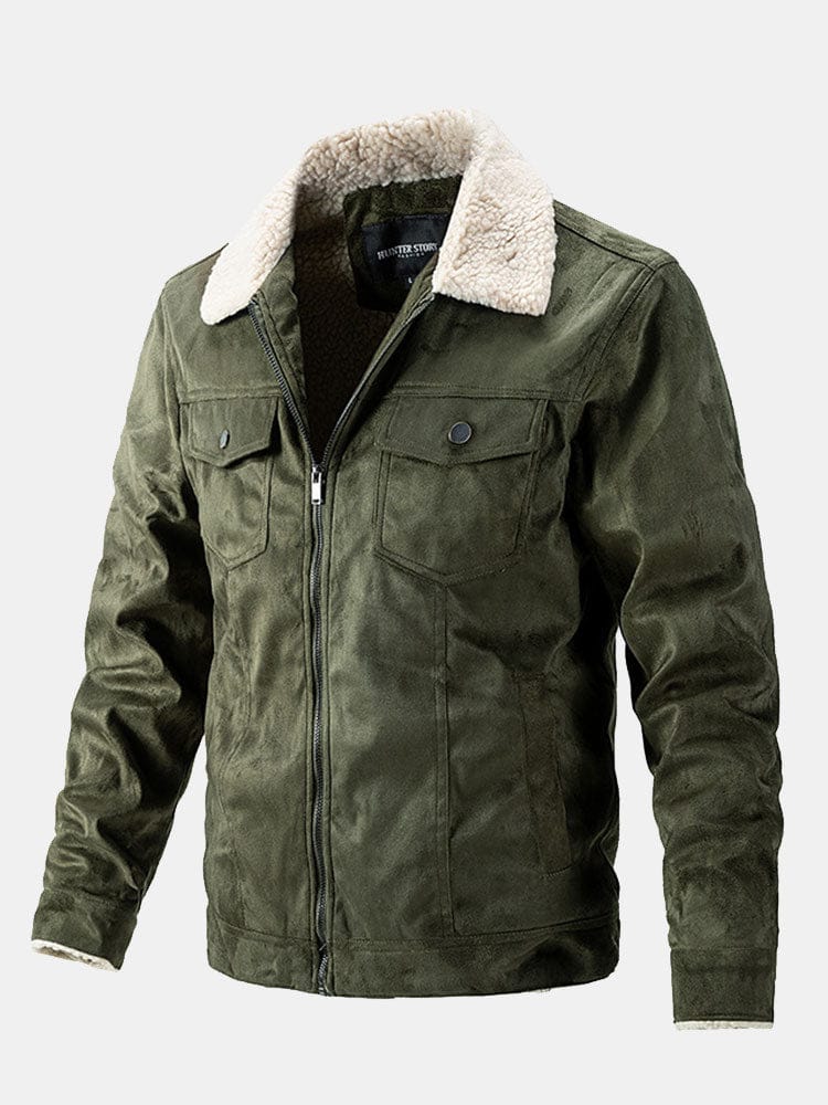 Velira Coats & Jackets tamsiai žalia / S Reguliaraus kirpimo dirbtinės suknelės pamušalu striukė
