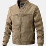 Velira Coats & Jackets tan / S Suede Bomber Striukė su Dygsniuota Pamušalu