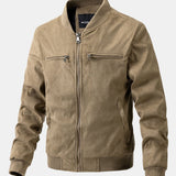 Velira Coats & Jackets tan / S Suede Bomber Striukė su Dygsniuota Pamušalu