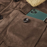 Velira Coats & Jackets Teddy pamušalu dirbtinio suede švarkas