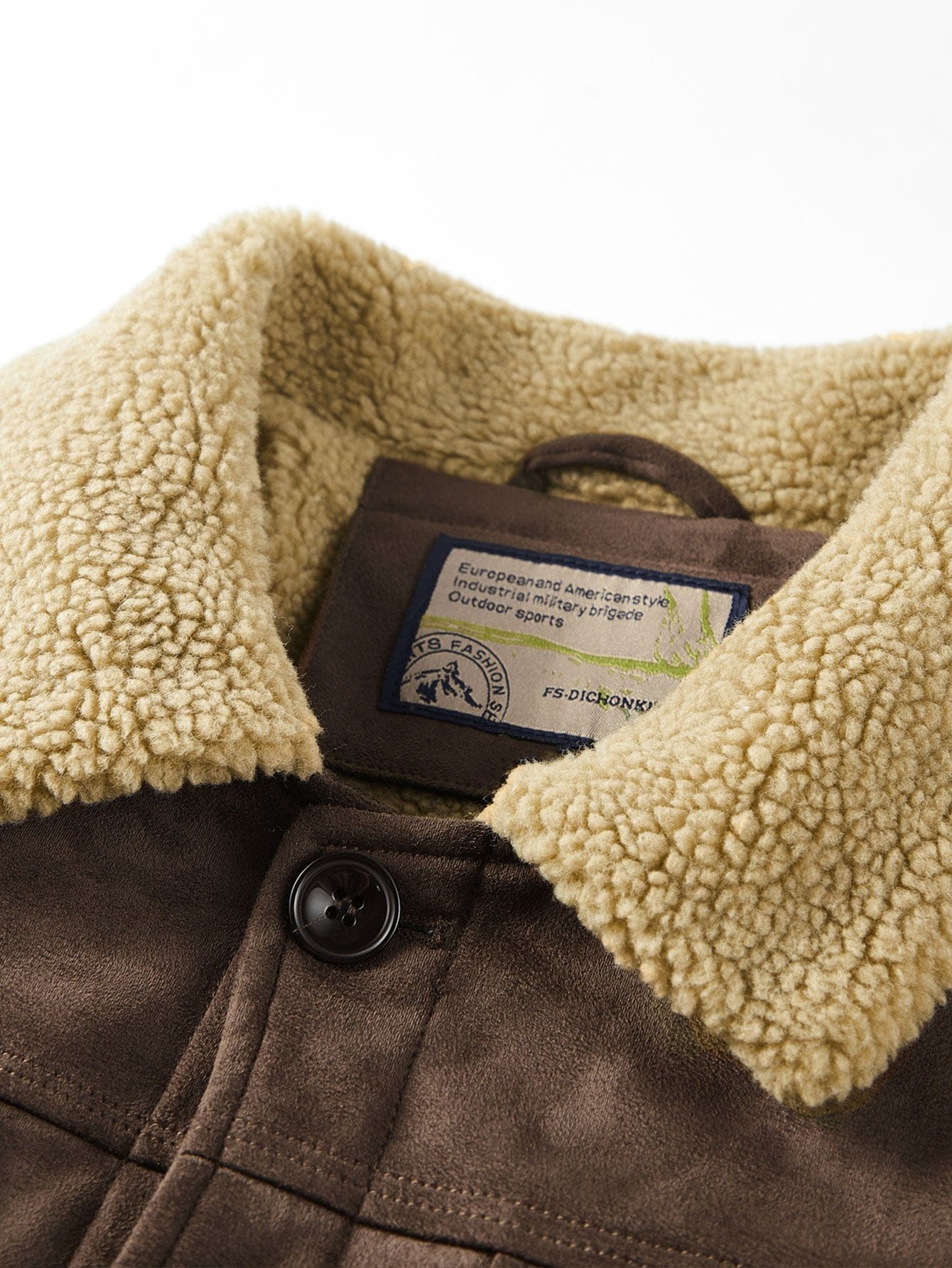Velira Coats & Jackets Teddy pamušalu dirbtinio suede švarkas