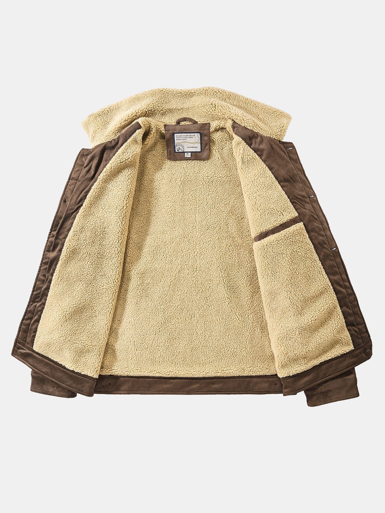 Velira Coats & Jackets Teddy pamušalu dirbtinio suede švarkas