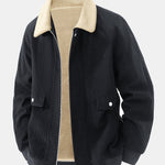 Velira Coats & Jackets Teddy pamušalu džinsinis užtrauktuko švarkas