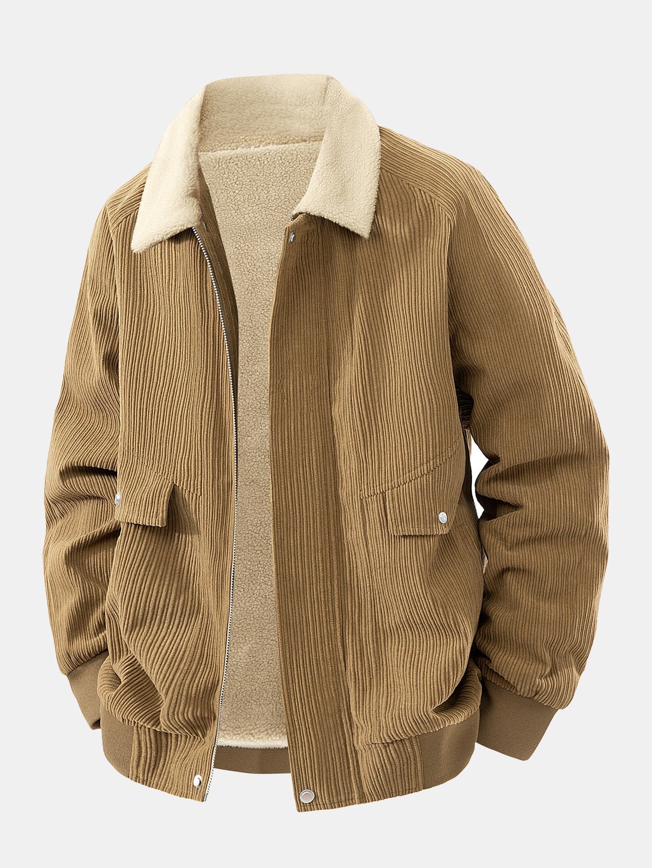 Velira Coats & Jackets Teddy pamušalu džinsinis užtrauktuko švarkas