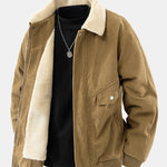 Velira Coats & Jackets Teddy pamušalu džinsinis užtrauktuko švarkas
