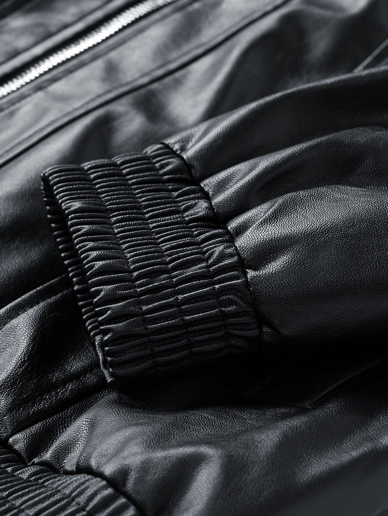 Velira Coats & Jackets Užtrauktuko PU odos striukė