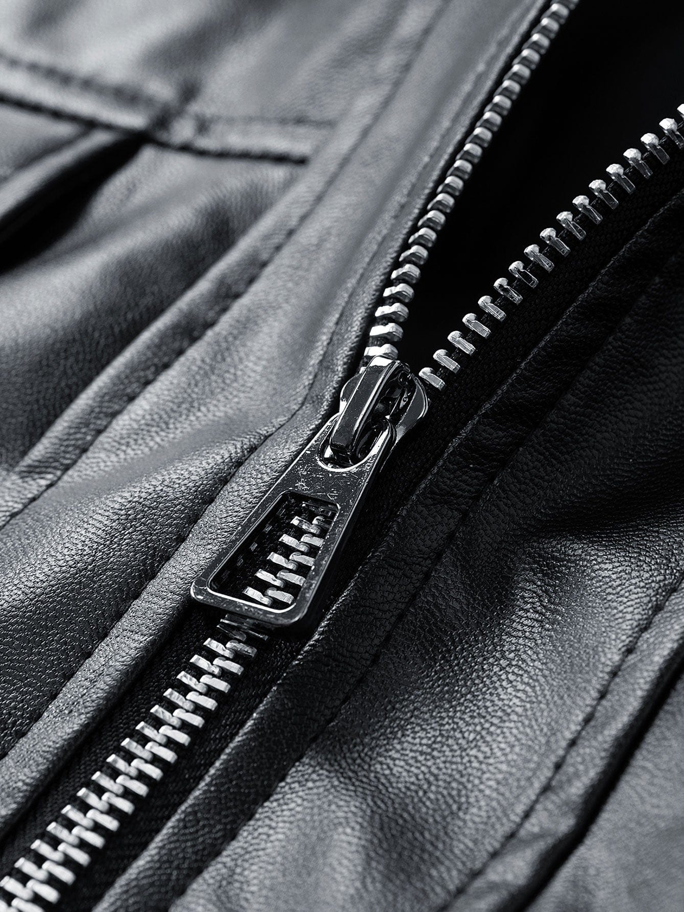 Velira Coats & Jackets Užtrauktuko PU odos striukė