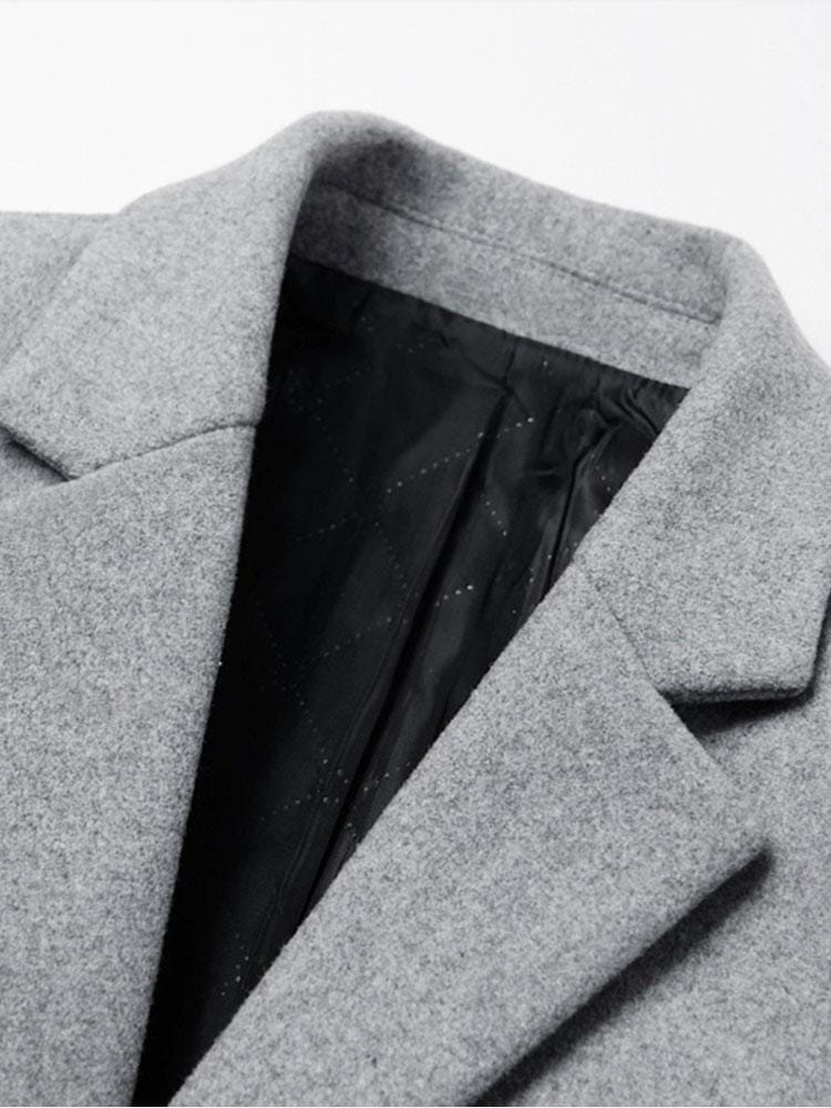Velira Coats & Jackets Vienos Krūtinės Apykaklės Vilnonis Paltas
