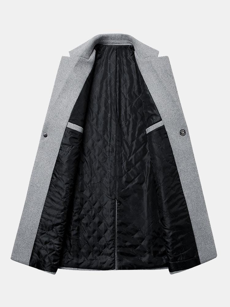 Velira Coats & Jackets Vienos Krūtinės Apykaklės Vilnonis Paltas
