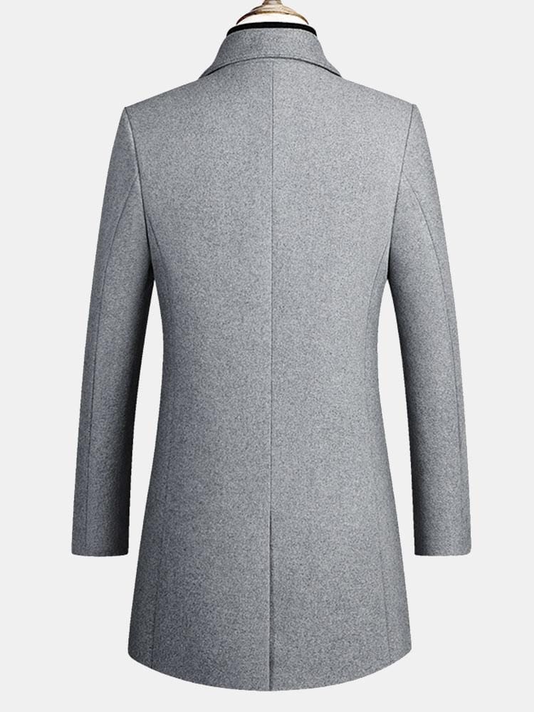 Velira Coats & Jackets Vienos Krūtinės Apykaklės Vilnonis Paltas