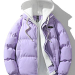 Velira Coats & Jackets violetinė / S Kontrasto užtrauktukas su gobtuvu pūkinė striukė
