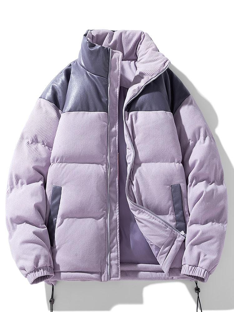 Velira Coats & Jackets violetinė / S Kordūroja PU Pataisytas Pūkinis Paltas