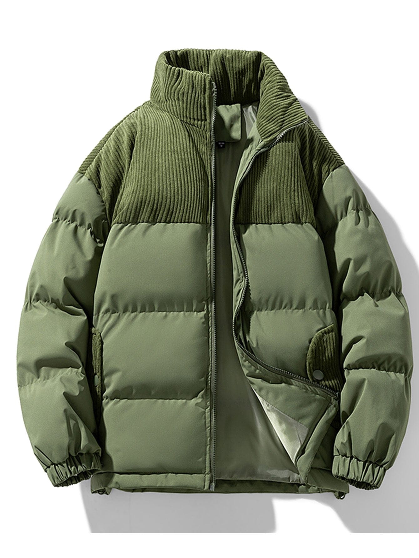 Velira Coats & Jackets žalia / S Kordūro Pataisytas Užtrauktukas Pūkinis Paltas