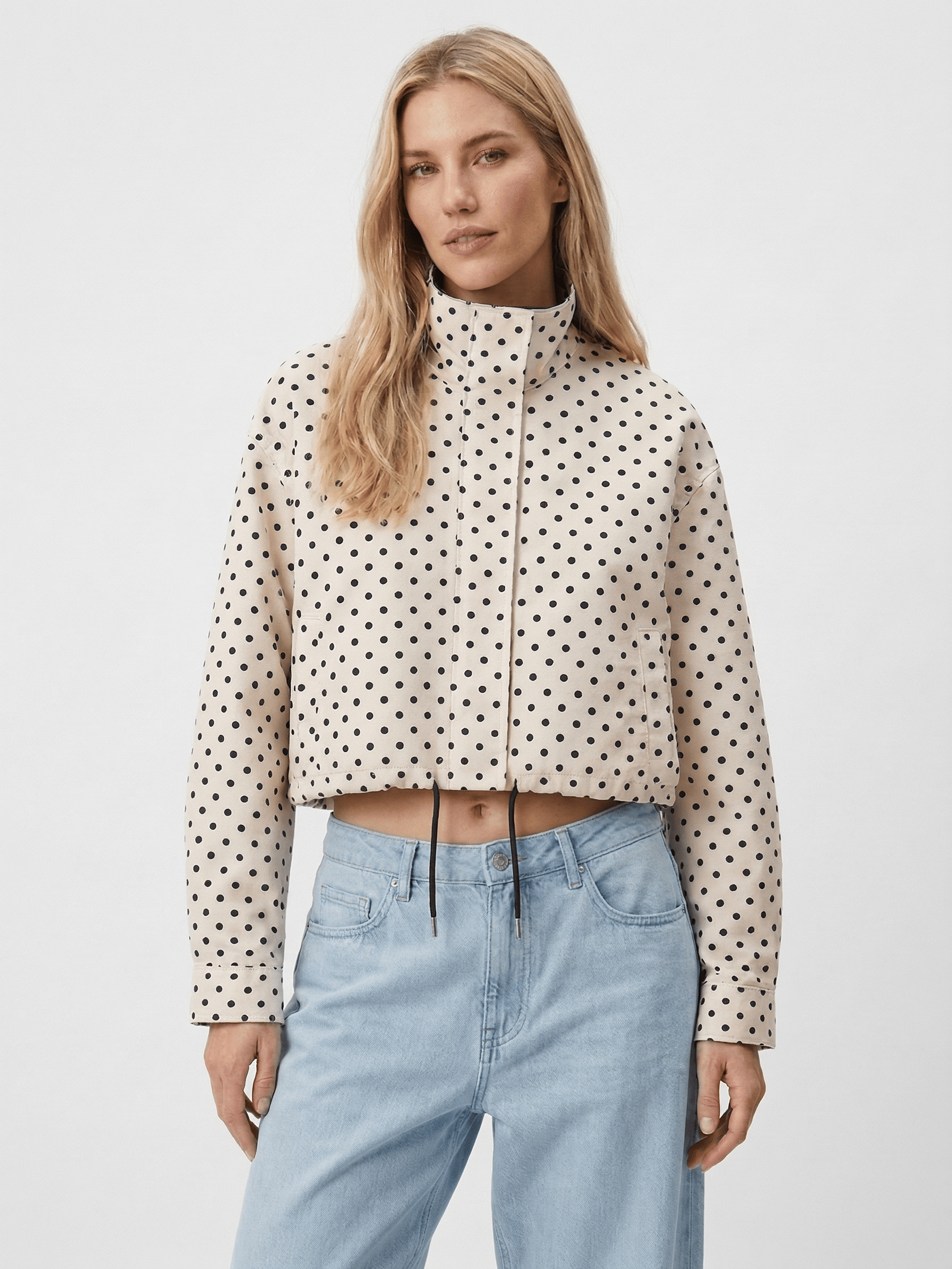 Velira Dotty | Polka Dot Cropped Jacket Dotty | Taškinis trumpas švarkas