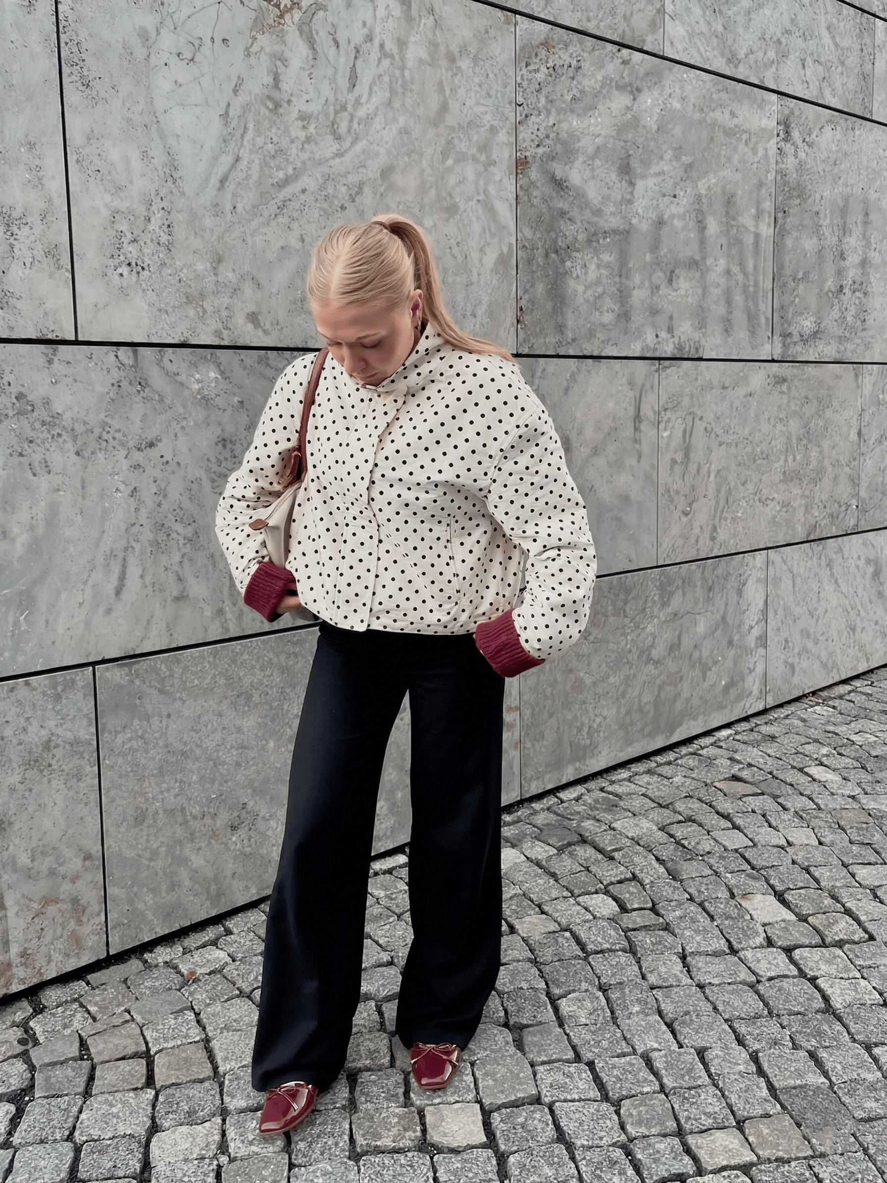 Velira Dotty | Polka Dot Cropped Jacket Dotty | Taškinis trumpas švarkas