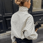 Velira Dotty | Polka Dot Cropped Jacket Dotty | Taškinis trumpas švarkas
