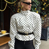 Velira Dotty | Polka Dot Cropped Jacket Dotty | Taškinis trumpas švarkas