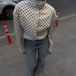 Velira Dotty | Polka Dot Cropped Jacket Dotty | Taškinis trumpas švarkas
