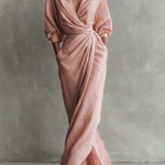 Velira DRESSES Rožinė / S Rosa Lino Maxi Suknelė V-Kaklu