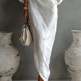 Velira Elise™ | Elegantiškas maxi suknelė vienu petimi balta