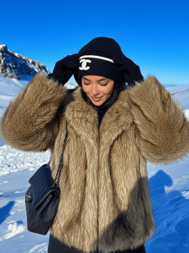 Velira Emily | Faux Fur Cropped Winter Jacket Emily | Dirbtinio kailio trumpa žiemos striukė