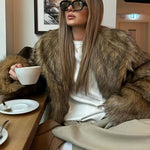 Velira Emily | Faux Fur Cropped Winter Jacket Emily | Dirbtinio kailio trumpa žiemos striukė