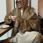 Velira Emily | Faux Fur Cropped Winter Jacket Emily | Dirbtinio kailio trumpa žiemos striukė