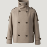 Velira Evie | High-Neck Wool Jacket Bežinė / XS Evie | Aukštos Kaklo Vilnos Švarkas