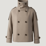 Velira Evie | High-Neck Wool Jacket Bežinė / XS Evie | Aukštos Kaklo Vilnos Švarkas