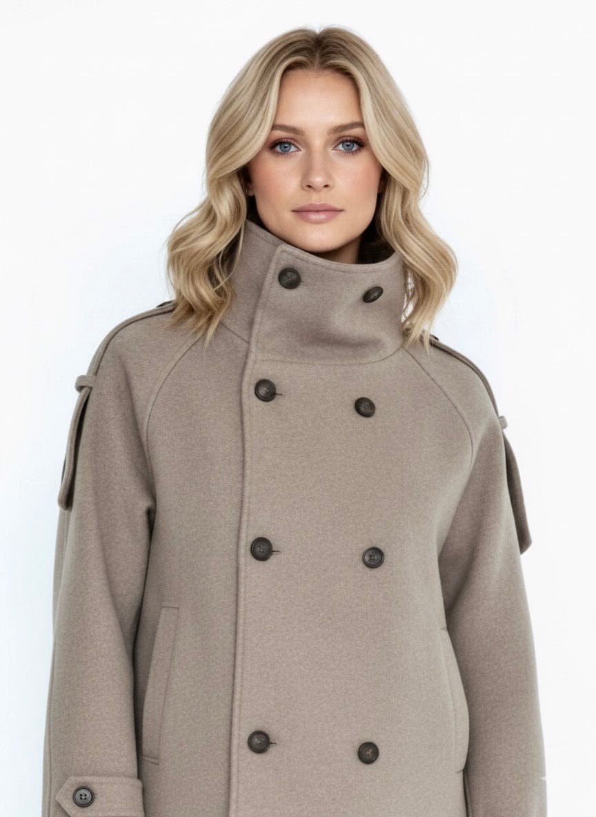 Velira Evie | High-Neck Wool Jacket Evie | Aukštos Kaklo Vilnos Švarkas