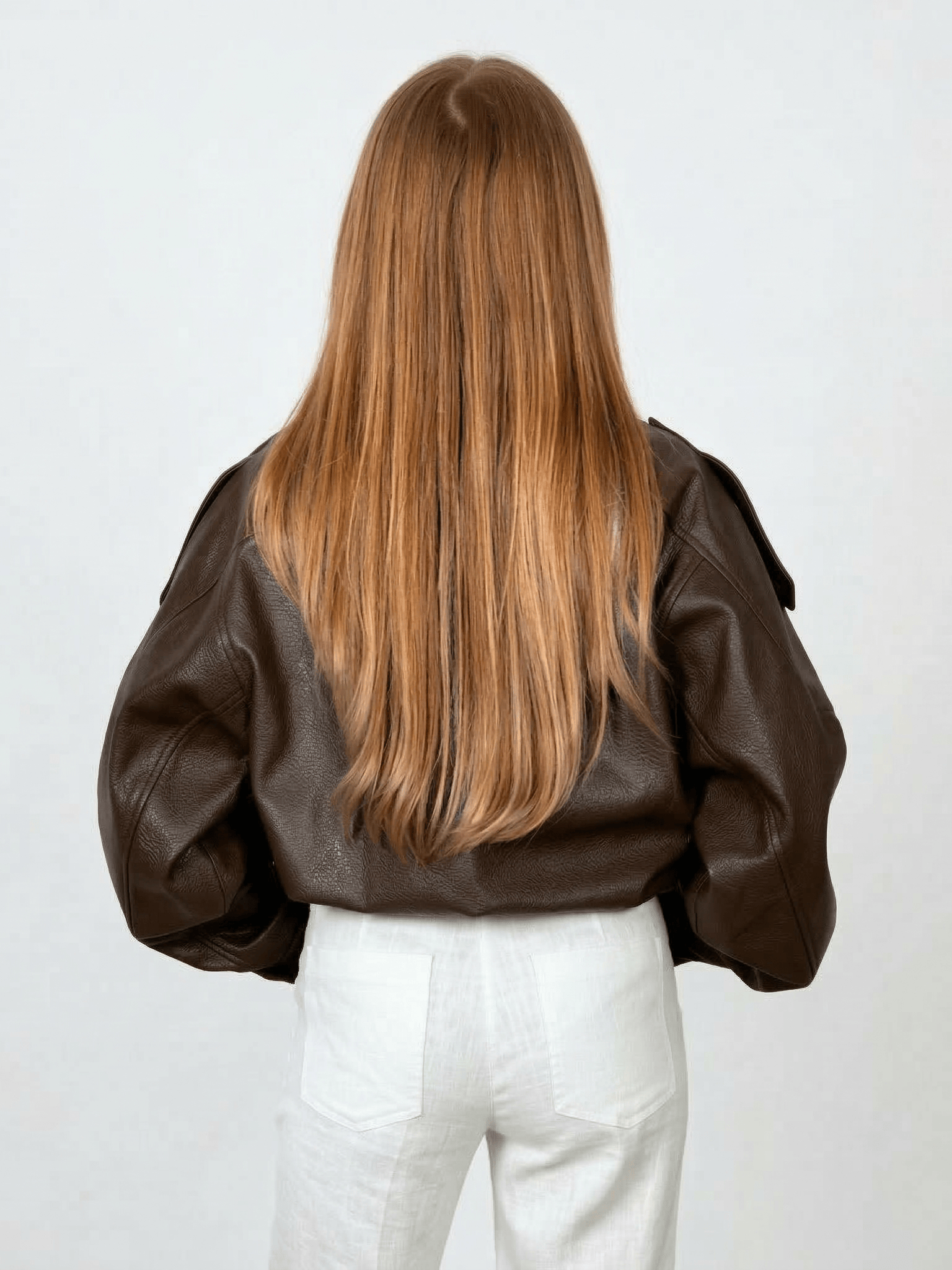 Velira Felicia | Oversized High-Neck Faux Leather Jacket Felicia | Per didelis aukštas kaklas dirbtinės odos švarkas