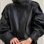 Velira Felicia | Oversized High-Neck Faux Leather Jacket Felicia | Per didelis aukštas kaklas dirbtinės odos švarkas