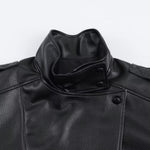 Velira Felicia | Oversized High-Neck Faux Leather Jacket Felicia | Per didelis aukštas kaklas dirbtinės odos švarkas