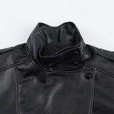 Velira Felicia | Oversized High-Neck Faux Leather Jacket Felicia | Per didelis aukštas kaklas dirbtinės odos švarkas