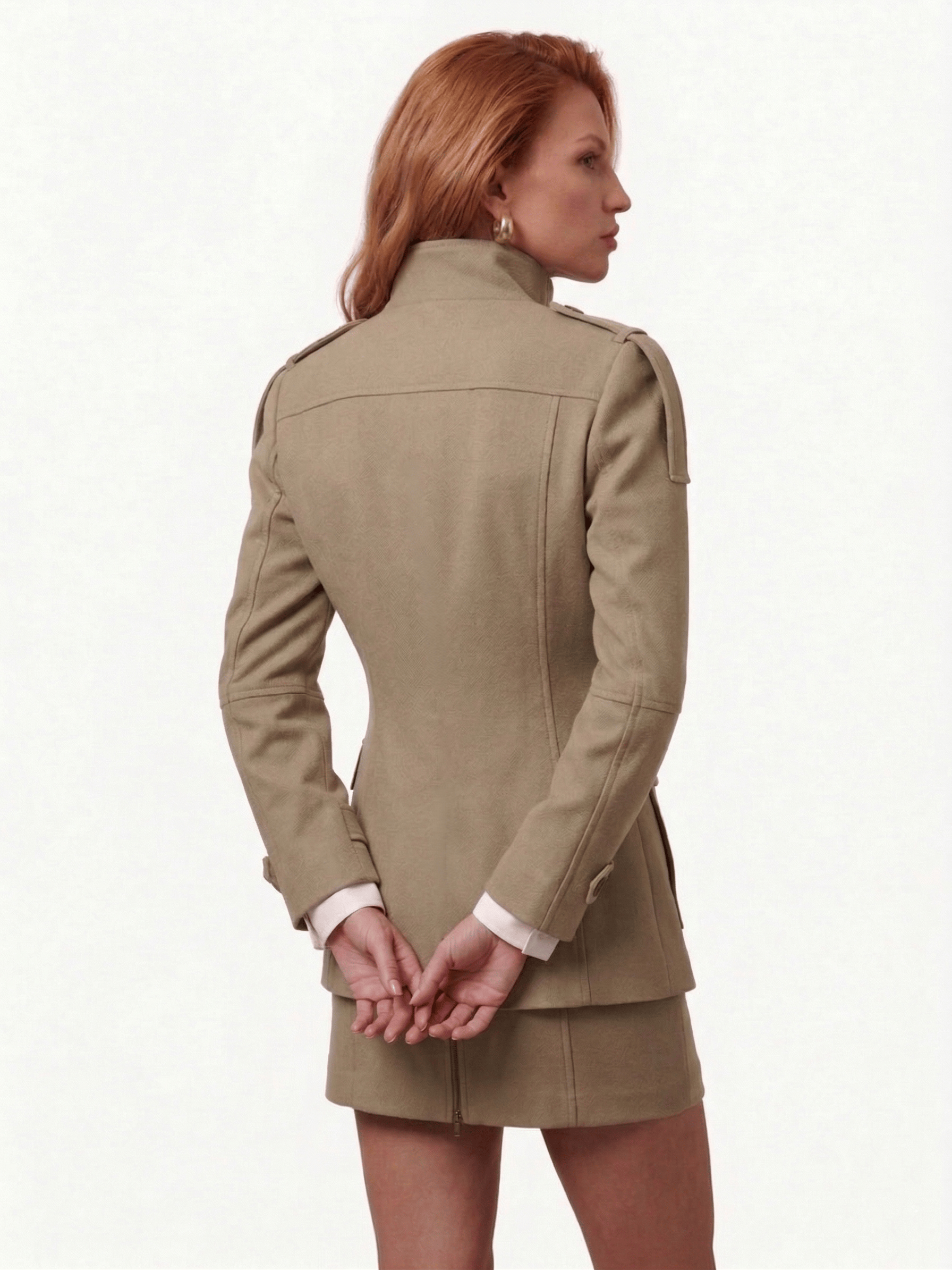 Velira Florence | Structured Button-Up Cotton Jacket Florencija | Struktūrizuota Medvilninė Striukė Su Mygtukais