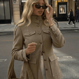 Velira Florence | Structured Button-Up Cotton Jacket Florencija | Struktūrizuota Medvilninė Striukė Su Mygtukais