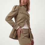 Velira Florence | Structured Button-Up Cotton Jacket Florencija | Struktūrizuota Medvilninė Striukė Su Mygtukais