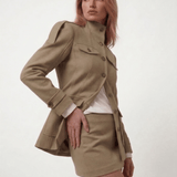 Velira Florence | Structured Button-Up Cotton Jacket Florencija | Struktūrizuota Medvilninė Striukė Su Mygtukais