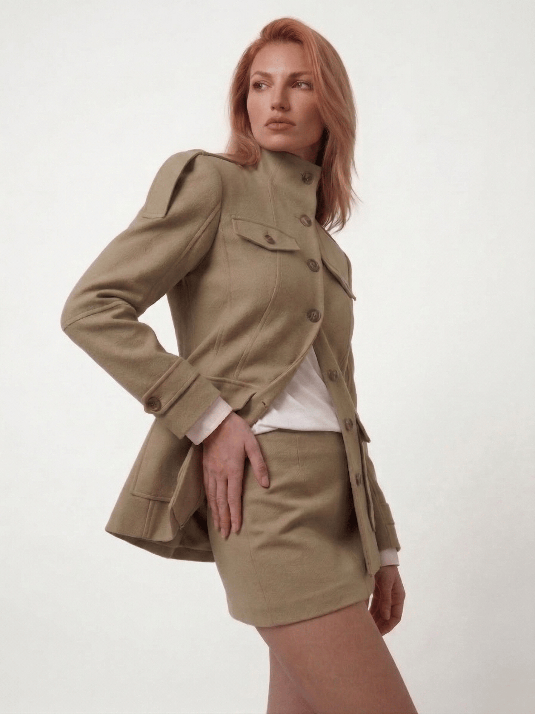 Velira Florence | Structured Button-Up Cotton Jacket Florencija | Struktūrizuota Medvilninė Striukė Su Mygtukais