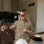 Velira Florence | Structured Button-Up Cotton Jacket Florencija | Struktūrizuota Medvilninė Striukė Su Mygtukais