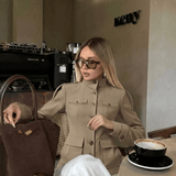 Velira Florence | Structured Button-Up Cotton Jacket Florencija | Struktūrizuota Medvilninė Striukė Su Mygtukais