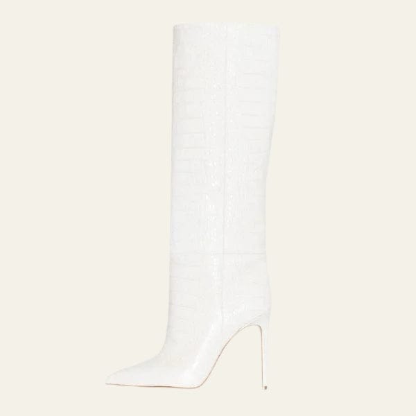 Velira Footwear Women Balta / 5.0 Prahos Akmens Stiletto Batai