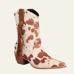 Velira Footwear Women Bežinė / 5.0 Sedonos leopardų rašto kaubojiški batai