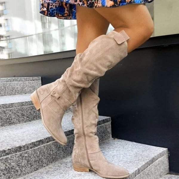 Velira Footwear Women Bežinė / 5.0 Siena laisvi iki kelių auliniai batai