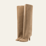 Velira Footwear Women Bežinė / 6.0 Vienos Suede Kelių Ilgio Batai