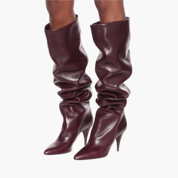 Velira Footwear Women Bordo / 7.0 Verona Slouch Kelnių Batai