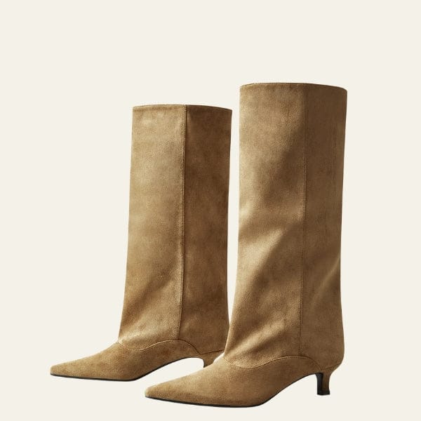Velira Footwear Women Chaki / 6.0 Siena Aštriu Pirštu Kelio Ilgio Batai