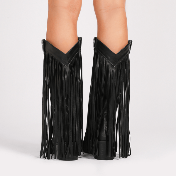 Velira Footwear Women Dakota Fringe Vakarų Kelių Batai